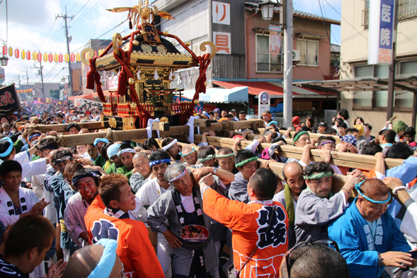 土師祭2014 迫力の千貫神輿