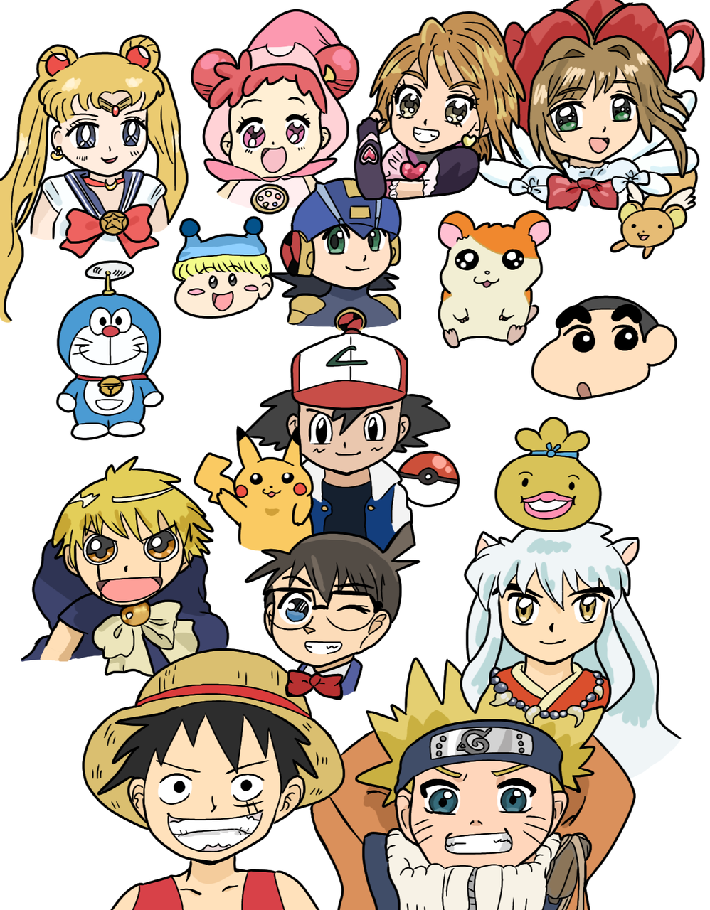 懐かしアニメキャラ集結＊描いてみた♪ イラストPart297 : eririmochi blog