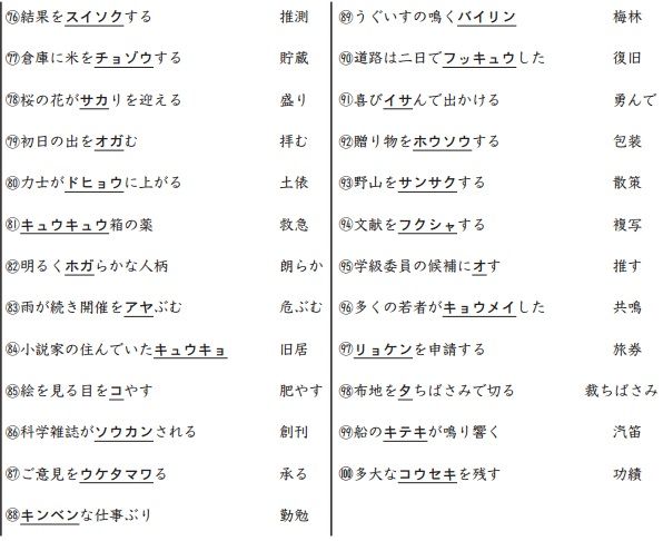 国語 漢字 最後の解答 忙しい中学生の学力貯金