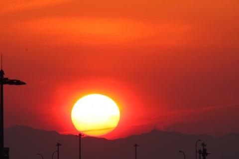 夕日