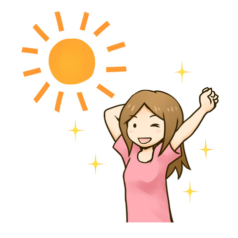 太陽と女の子