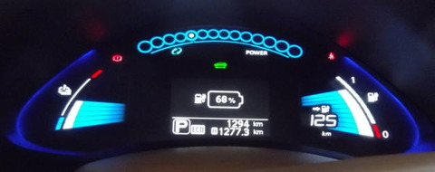 日産リーフ電費メーター