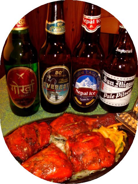 外国のビールとおつまみ