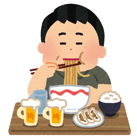 syokuji_tabesugi_man