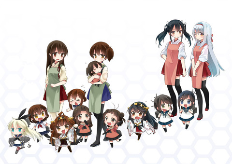 艦隊これくしょん　の全キャラ集合系イラスト　50枚 10