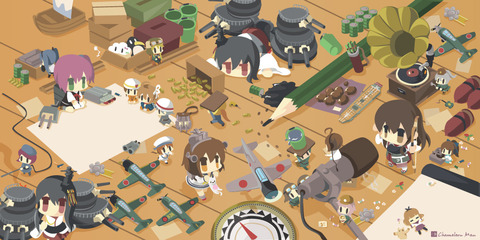 艦隊これくしょん　の全キャラ集合系イラスト　50枚 35