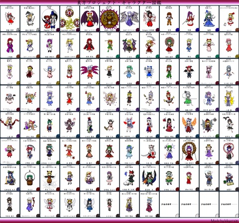 東方Projectのキャラクターの全員集合・一覧イラスト　50枚 48