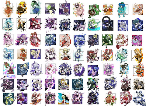 東方Projectのキャラクターの全員集合・一覧イラスト　50枚 2