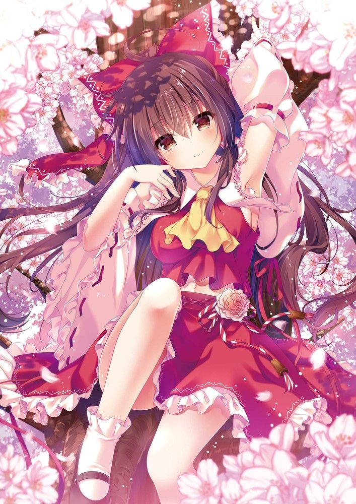 博麗霊夢と桜の画像 17 50枚 東方画像まとめブログ2