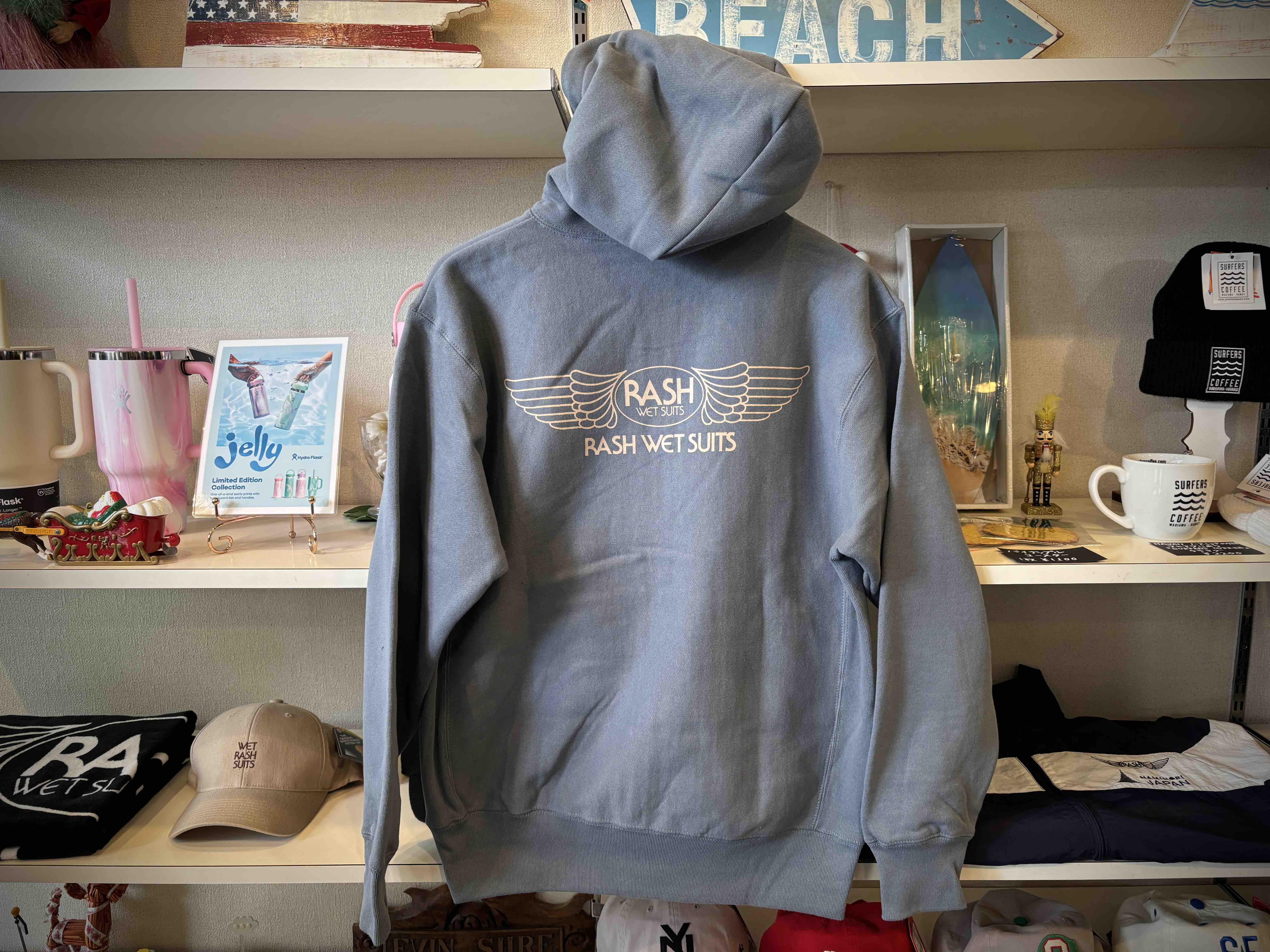 2026 RASH 羽バックフルジップパーカー : EVIN SURF