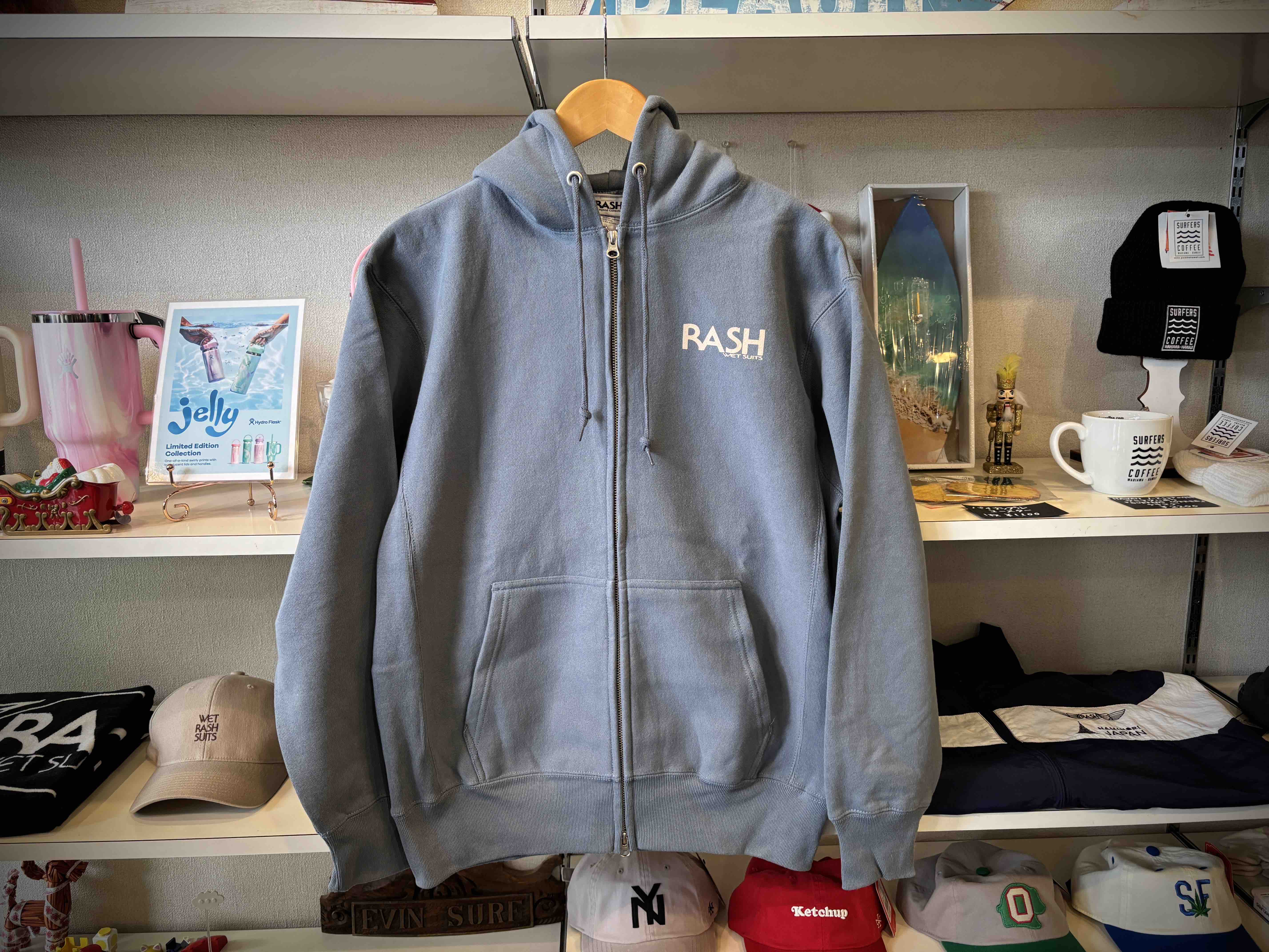 2026 RASH 羽バックフルジップパーカー : EVIN SURF