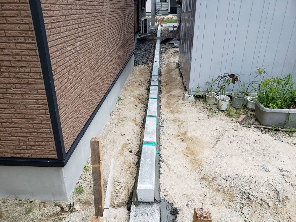 外周ブロック積み 境界の縁石 Exgardenスタッフblog