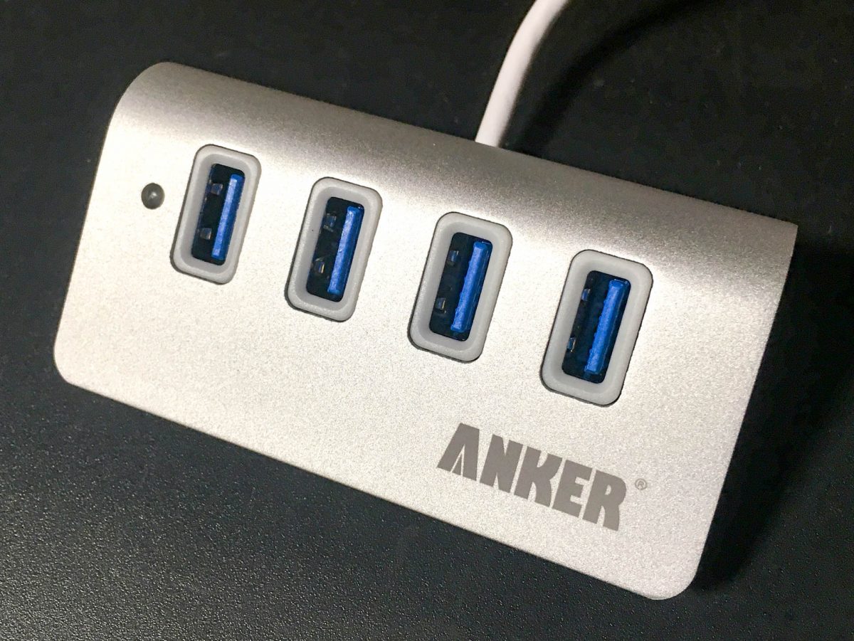 Anker USB 3.0 高速4ポートハブ 一体型ケーブル アルミ製
