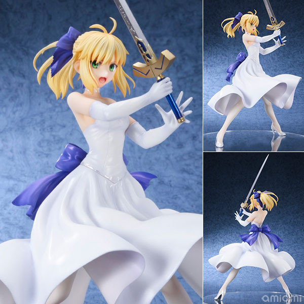 Fate Staynight Unlimited Blade Works セイバー 白ドレスver 1 8フィギュア 予約開始 ホビログ フィギュア プラモ情報