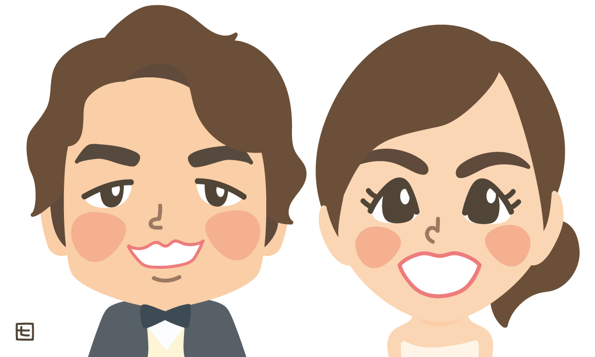 ココナラ 主線なし似顔絵イラストご依頼いただきました でぐちななのお仕事ぶろぐ
