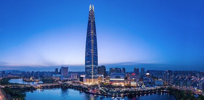 韓国の最高高さのロッテタワー展望台ソウルスカイ ノラネコの韓国も一緒