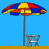 parasol on the beach