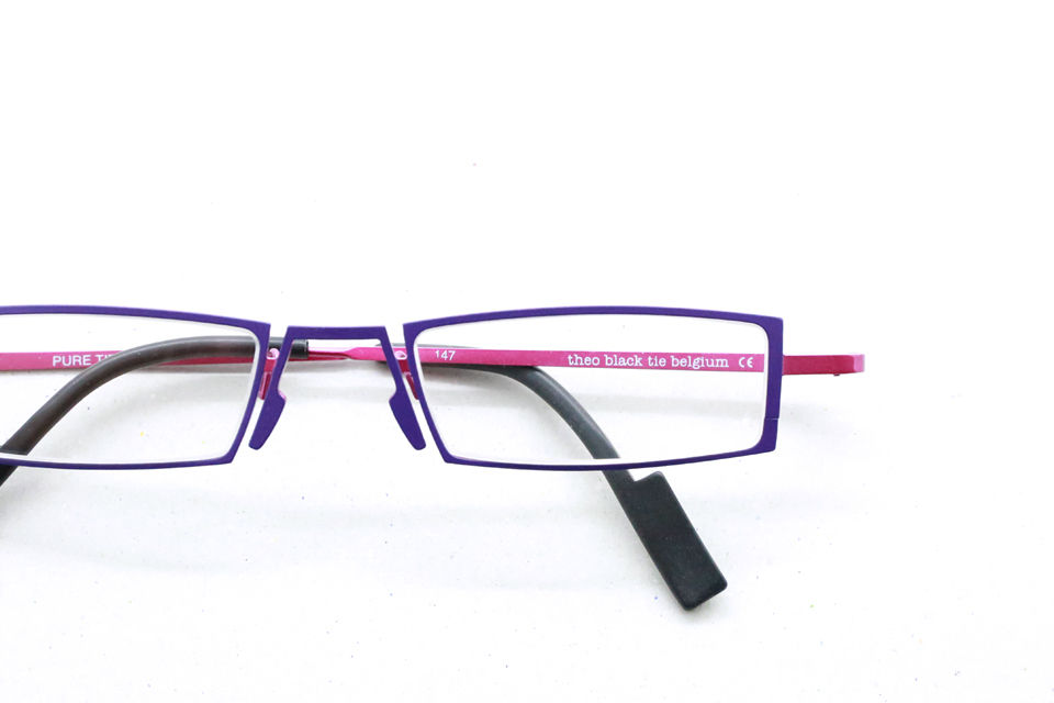 Theo/テオ モデル名不明 メガネフレーム 茶系 度入りレンズ付き 金属