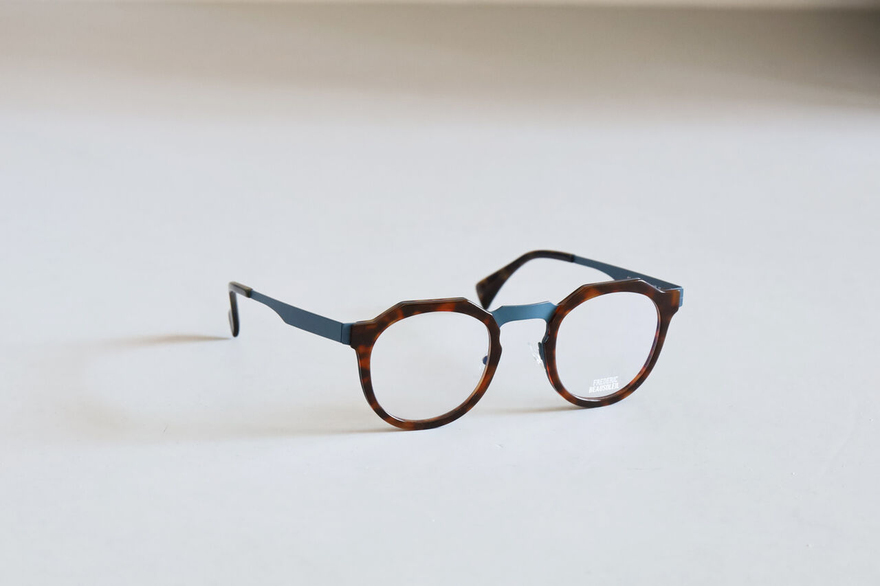 【美品】BEAUSOLEIL ボーソレイユ M32 BRU ブラウン 眼鏡メガネ / 999.9 フォーナインズ