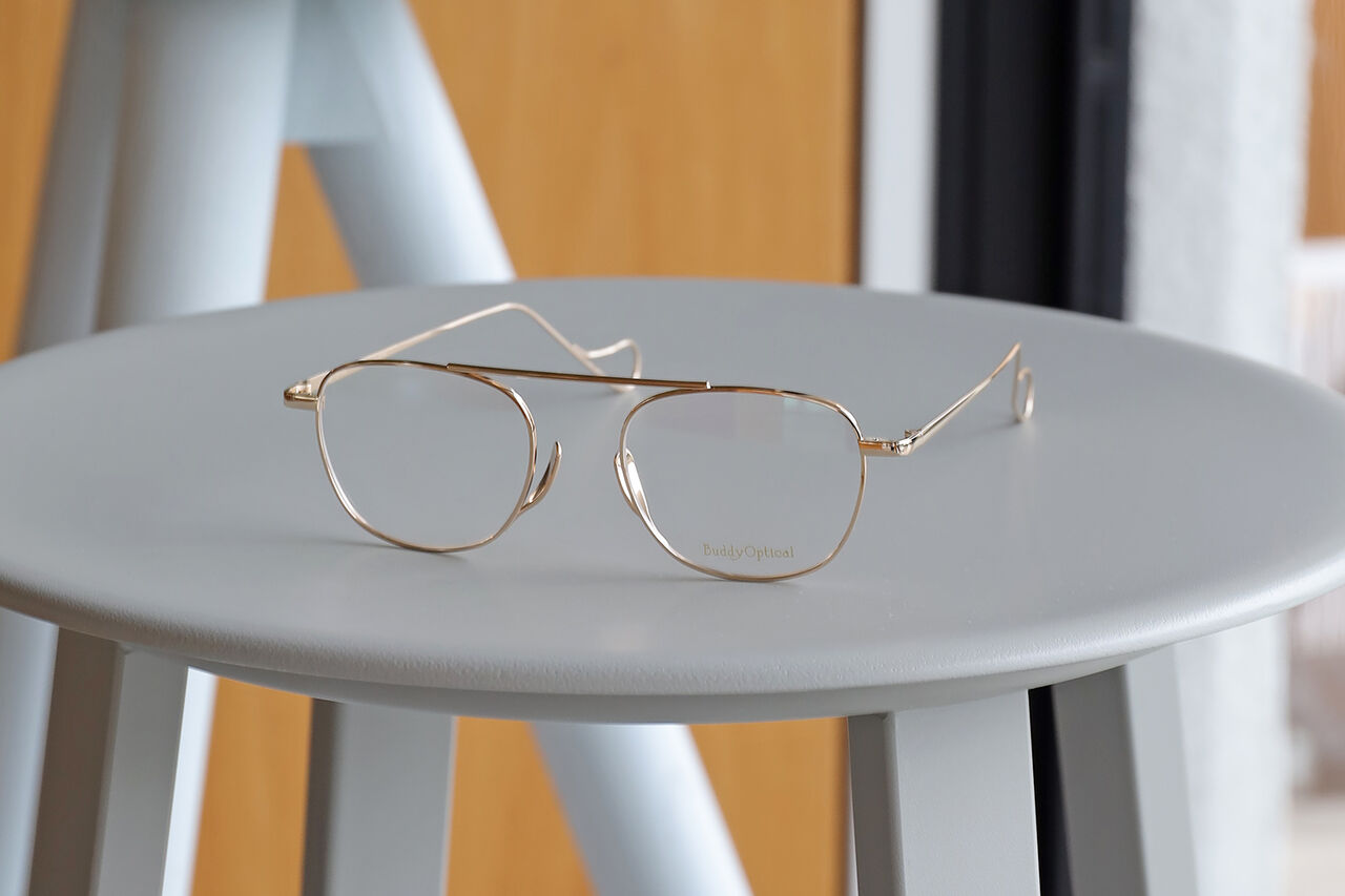 Buddy Optical　伊達メガネ　gis　バーブリッジ　ゴールドカラー BuddyOptical：バディオプティカル 