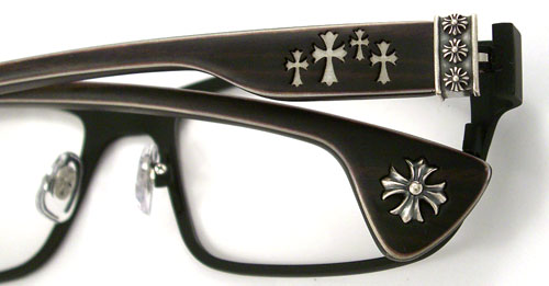 良品□CHROME HEARTS クロムハーツ DIXON YU-A セメタリークロス CHプラス スクエア メガネ 眼鏡 アイウェア ブラック メンズ レディース 美品クロムハーツ　メガネ　眼鏡　DIXON YU-A　日本製