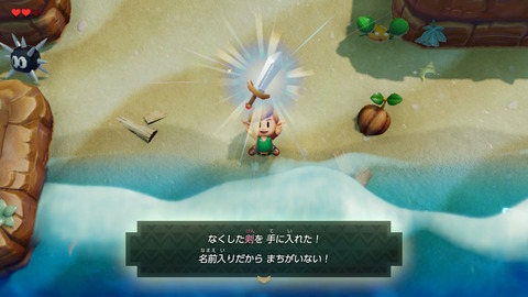 ゼルダの伝説 夢をみる島 剣回収