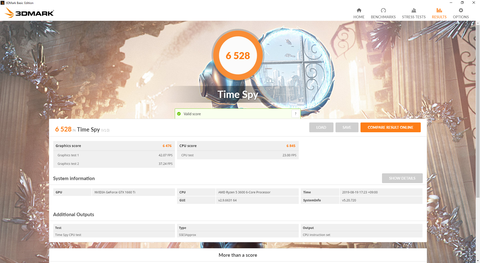 3DMARK Time Spy結果