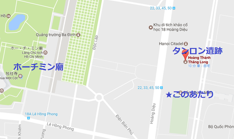 無料バス　タンロン遺跡