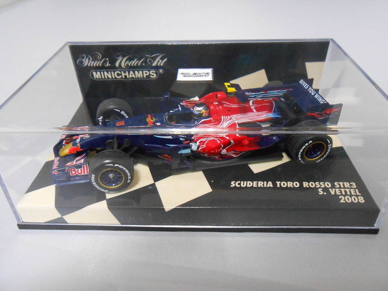 ミニチャンプス1/43トロロッソSTR3S.ベッテル2008年イタリアGP初優勝