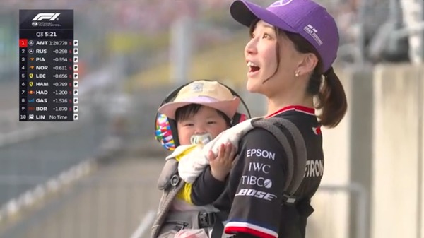赤ちゃんと一緒に観戦する日本のF1ファン：2026年F1日本GP