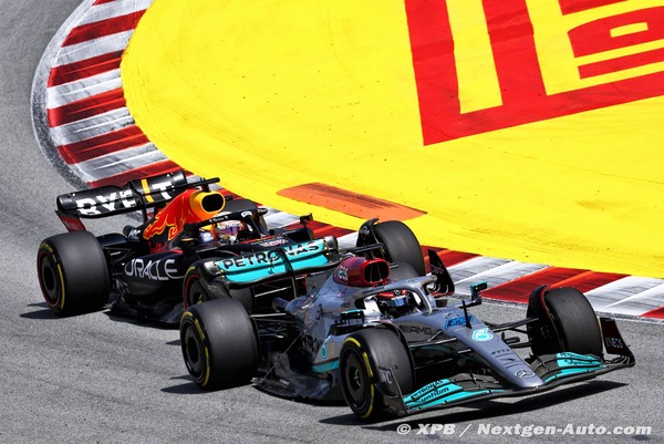 ジョージ・ラッセルとマックス・フェルスタッペンのバトル:2022年F1スペインGP