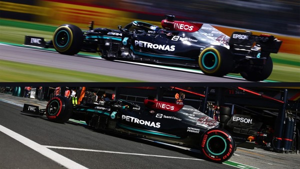 F1マシンの速度が上がれば、リアは押し下げられる