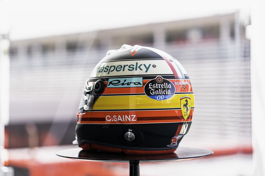 カルロス・サインツ、モンツァ仕様のヘルメット : F1通信jp カルロス・サインツ、モンツァ仕様のヘルメット : F1通信jp