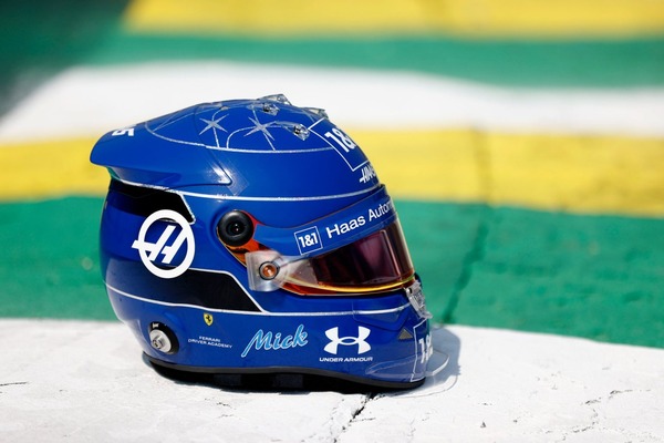 ミック・シューマッハ(ハース)2022年F1サンパウロGP用のヘルメットデザイン