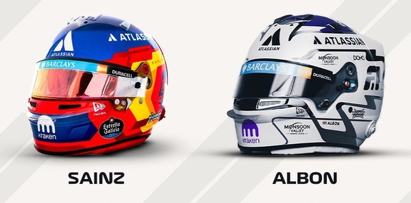 アレックス・アルボンとカルロス・サインツの2026年F1ヘルメット