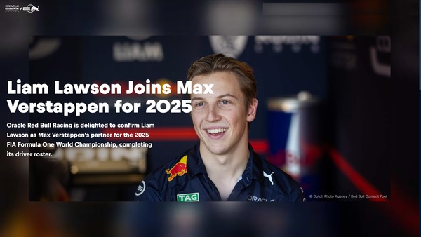 リアム・ローソン、2025年はレッドブル:チーム公式発表