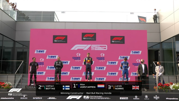 田辺豊治（ホンダ）、ボタス、フェルスタッペン、ノリス