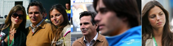 ネルソン・ピケ・ファミリー（ピケ、奥さん、ジュニア、ケリー）：2006年F1ブラジルGP