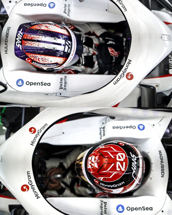 ケビン・マグヌッセンの2023年F1ヘルメット（BELL製ヘルメット）| ニコ・ヒュルケンベルグ
