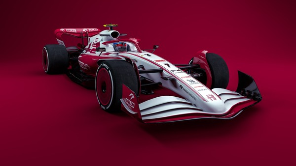 2022年F1マシンに描かれたアルファロメオの2021年カラーリング