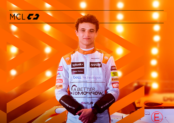 ランド・ノリス、ガルフ・デザインのレーシングスーツ:2021年F1モナコGP