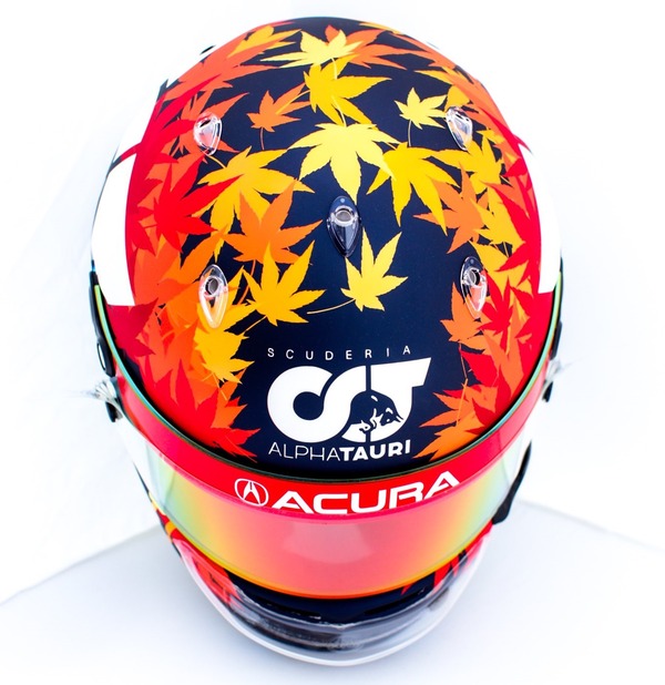 角田裕毅（アルファタウリ・ホンダ）アメリカ仕様のヘルメット：2021年F1アメリカGP