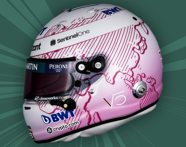 セバスチャン・ベッテル（アストンマーティン）2021年F1ヘルメット