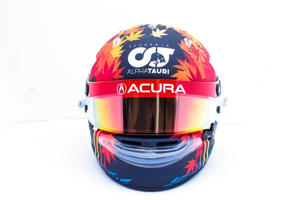角田裕毅(アルファタウリ・ホンダ)アメリカ仕様のヘルメット:2021年F1アメリカGP