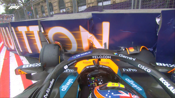 ピアストリ、クラッシュ、リタイヤ：2025年F1アゼルバイジャンGP