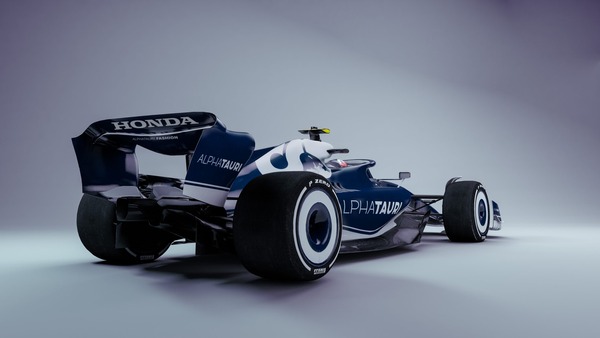 2022年F1マシンに描かれたアルファタウリ・ホンダの2021年カラーリング