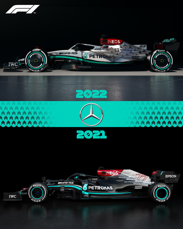 メルセデスW13とW12