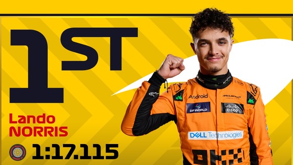 2024年F1スペインGP 最速ラップタイム：ノリスがトップ