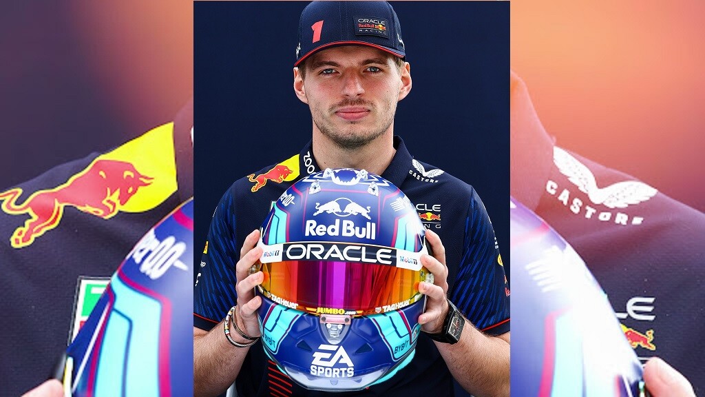 マックス・フェルスタッペン - マイアミ仕様のヘルメット:2023 マックス・フェルスタッペン - マイアミ仕様のヘルメット:2023
