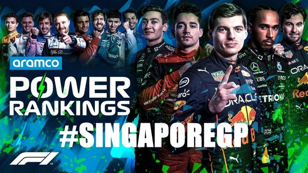 F1パワーランキング 2022年第17戦シンガポールGP